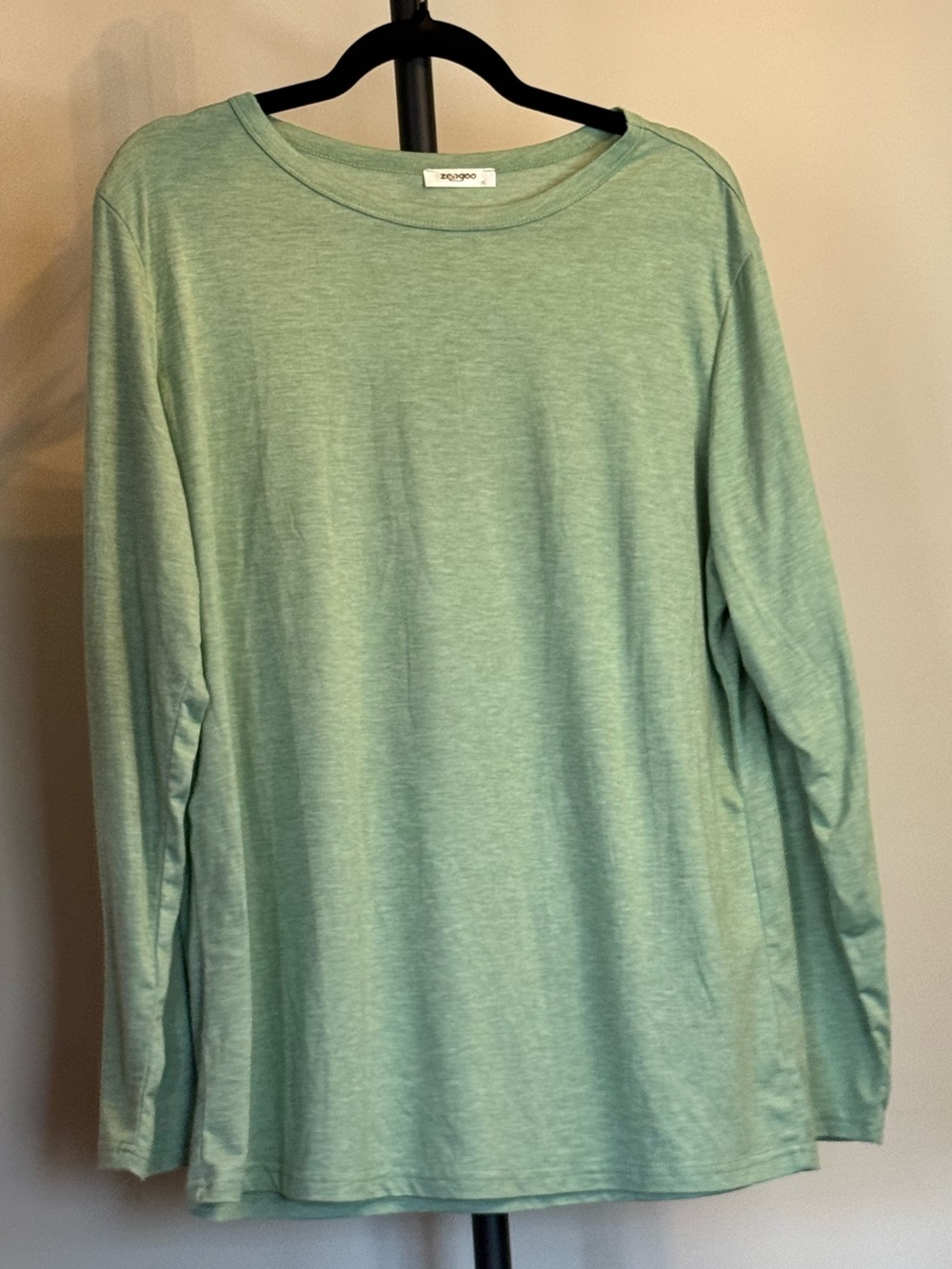 3/$10 Soft Sage Long Sleeve Crewneck Top